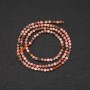 Rhodochrosite Beads, Faceted Round, Diameter 2(+-)mm, Length 38cm