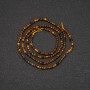 Tiger's Eye Beads on Strand, Faceted Round, Diameter 2(+-)mm, Length 38cm