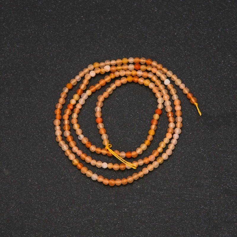 Citrine Beads, Faceted Round, Diameter 2(+-)mm, Length 38cm