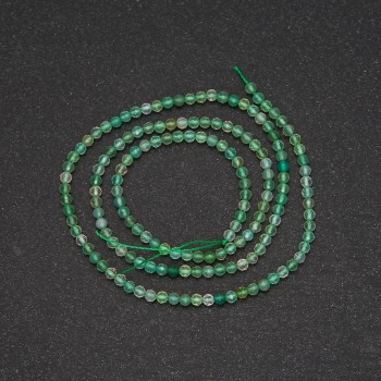 Jade Beads on Strand, Faceted Round, Diameter 2.5(+-)mm, Length 38cm