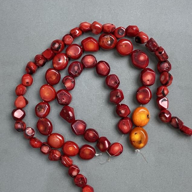 Natural Coral Beads, faceted, diameter 13-19 (+ -) mm (Price per 100 g)