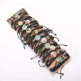 Eco Leather Bracelets Assorted with Drawstring Clasp, Pack of 12