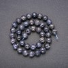 Natural Iolite Stone Beads, smooth round, diameter 10 (+/-) mm, length 38cm