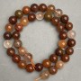 Rutile Quartz Beads, smooth round beads, diameter 10 (+ -) mm, thread length 38 cm