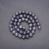 Natural Iolite Stone Beads, smooth round, diameter 8 (+/-) mm, length 38cm