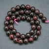 Natural Garnet Stone Beads, smooth round, diameter 10 (+/-) mm, length 38cm