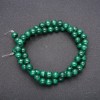 Natural Malachite Stone Beads, smooth round, diameter 6 (+/-) mm, length 38cm