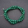 Natural Malachite Stone Beads, smooth round, diameter 6 (+/-) mm, length 38cm