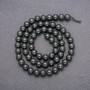 Shungite Natural Stone Beads on Thread, Smooth Bead, Diameter 6mm(+-), Length 38cm