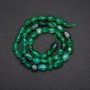 Natural Green Agate Stone Beads, Tumbled, Diameter 8x12 (+/-) mm, Length 38cm