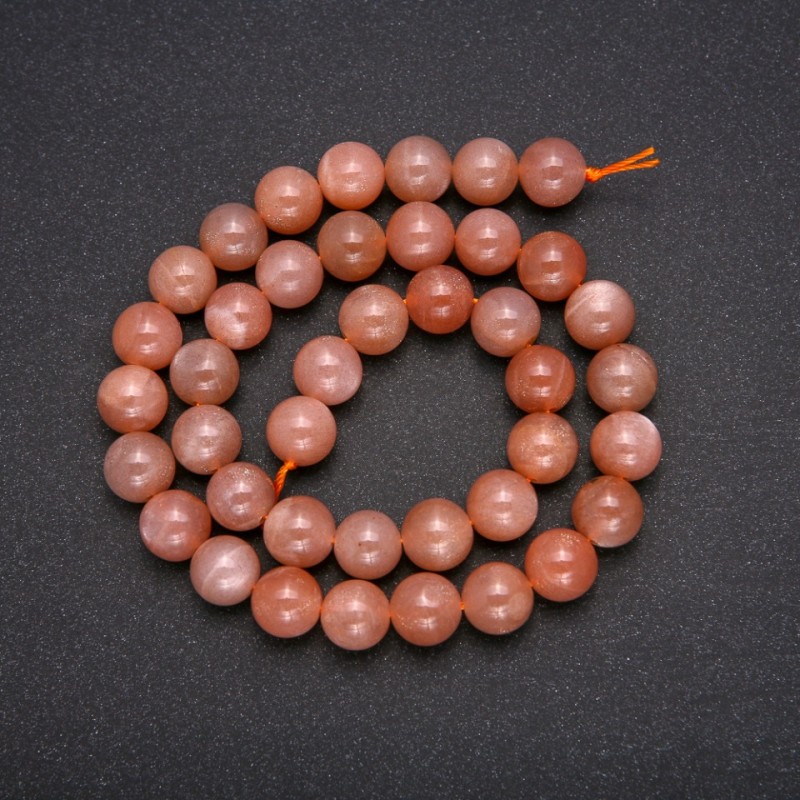 Natural Selenite Stone Beads, Smooth Round, Diameter 10 (+/-) mm, Length 38cm