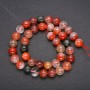 Natural Rutilated Quartz Assorted Stone Beads, smooth round, diameter 10 (+/-) mm, length 38cm