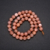 Natural Selenite Stone Beads, smooth round, diameter 8 (+/-) mm, length 38cm