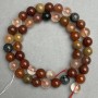 Natural Rutilated Quartz Assorted Stone Beads, smooth round, diameter 8 (+/-) mm, length 38cm