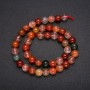 Natural Rutilated Quartz Assorted Stone Beads, smooth round, diameter 8 (+/-) mm, length 38cm
