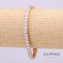 Xuping Bracelet with White Stones, 5mm Thickness, 18cm Length, Gold Plated
