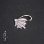 Xuping Butterfly Pendant with White Stones 20x29mm, Rhodium
