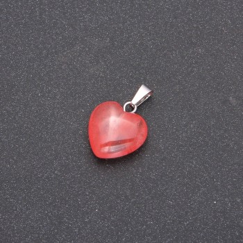 Pendant Heart Tourmaline 14x14x23(+-)mm