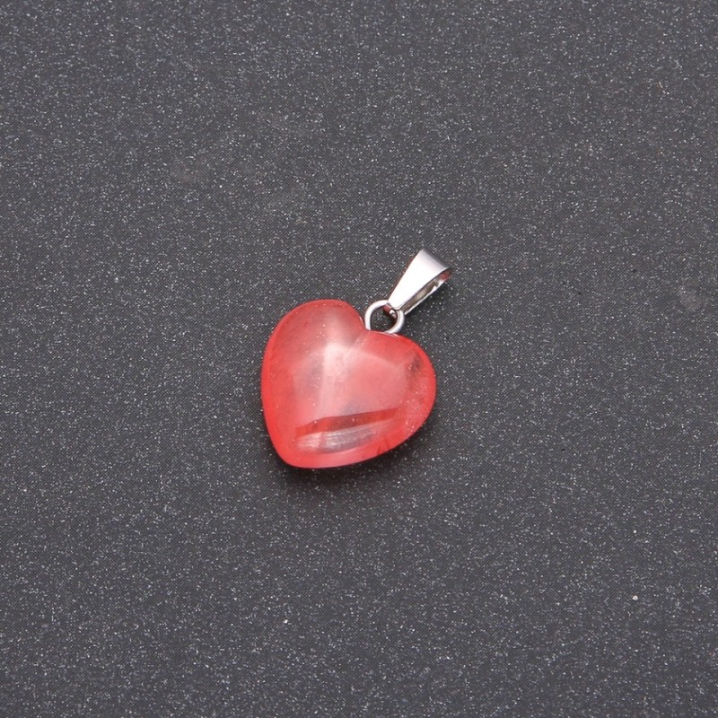 Pendant Heart Tourmaline 14x14x23(+-)mm