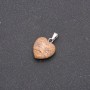 Pendant Heart Picture Jasper 14x14x23(+-)mm