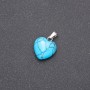 Pendant Heart Turquoise Blue 14x14x23(+-)mm