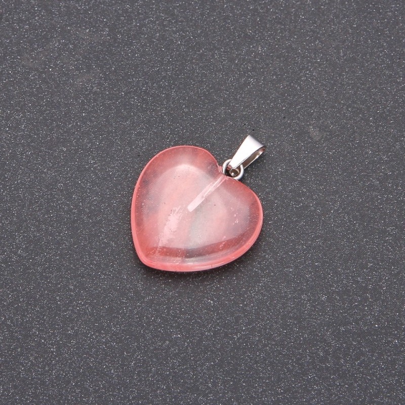 Pendant Heart Tourmaline 19x19x26(+-)mm
