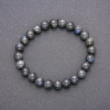 Natural Labradorite Stone Bracelet on Elastic, Smooth Bead, Diameter 8(+-)mm, 18cm Length