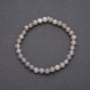 Natural Labradorite Stone Bracelet on Elastic, Smooth Bead, Diameter 6(+-)mm, 18cm Length
