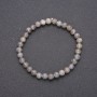Natural Labradorite Stone Bracelet on Elastic, Smooth Bead, Diameter 6(+-)mm, 18cm Length