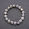 Natural Labradorite Stone Bracelet on Elastic, Smooth Bead, Diameter 10(+-)mm, 18cm Length