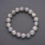 Natural Labradorite Stone Bracelet on Elastic, Smooth Bead, Diameter 10(+-)mm, 18cm Length