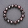 Natural Stone Garnet Bracelet on Elastic, Smooth Round Beads, Diameter 12(+-)mm, Length 18cm