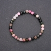 Natural Tourmaline Stone Bracelet on Elastic, Smooth Bead, Diameter 6(+-)mm, Circumference 18cm