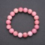Natural Rhodochrosite Stone Bracelet on Elastic, Smooth Bead, Diameter 8(+-)mm, Length 18cm