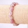 Natural Strawberry Quartz Bracelet on Elastic Band, Tumbled, Diameter 8x12(+-)mm, Length 18cm