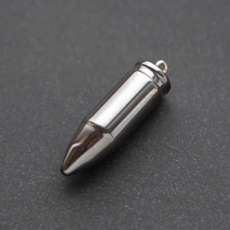 Sphere Pendant made of natural Hematite stone, diameter 12x43mm