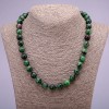 Necklace of natural Zoisite smooth round beads, diameter 10(+-)mm, length 45cm