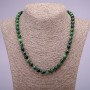 Natural Zoisite Stone Necklace, Smooth Bead, Diameter 8(+-)mm, Length 45cm