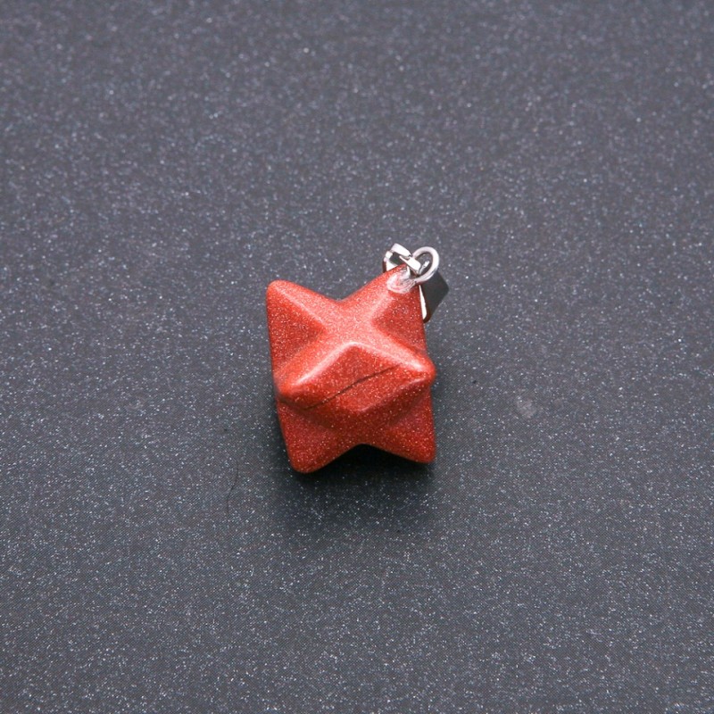 Merkaba Golden Sand Aventurine Pendant 10x10mm