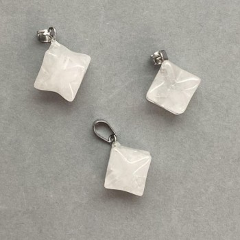 Merkaba Clear Quartz Pendant 10x10mm
