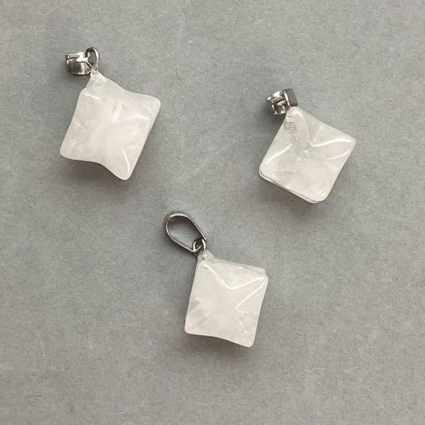 Merkaba Clear Quartz Pendant 10x10mm