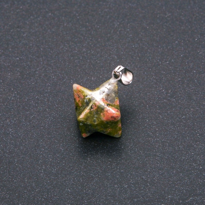 Merkaba Pendant Jasper Jasper Heliotrope 10x10mm