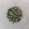Rhinestones, green colour, diameter 2.5 (+/-) mm, pack / 4g (+/-)