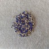 Rhinestones, dark blue colour, diameter 2.5(+/-)mm, pack/4g(+/-)