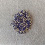 Rhinestones, dark blue colour, diameter 2.5(+/-)mm, pack/4g(+/-)