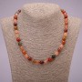 Natural Rutilated Quartz Assorted Necklace, Smooth Round Bead, Diameter 8(+-)mm, Length 45cm