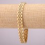 Stainless Steel Metal Bracelet with Clasp, Thickness 10mm, Length 21cm, Gold Colour