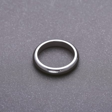 Hematite Ring, Smooth, 4mm Thick, Sizes 16, 17, 18, 19, 20, 21, 22