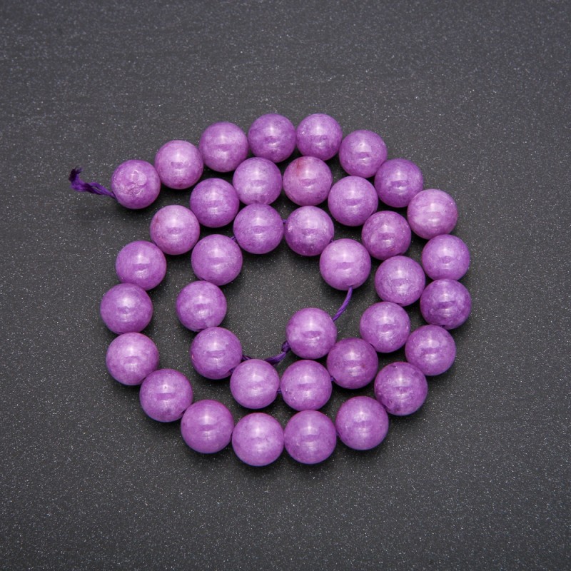 Tinted Quartz (Amethyst-Style) Beads, Smooth Round, Strand, Diameter 10mm, Length 38cm (+/-)