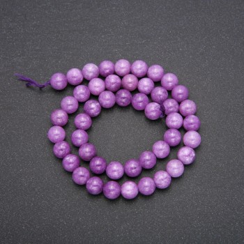 Tinted Quartz (Amethyst-Style) Beads, Smooth Round, Strand, Diameter 8mm, Length 38cm (+/-)